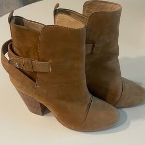 rag & bone Soft Leather Suede Tan Heeled Boots